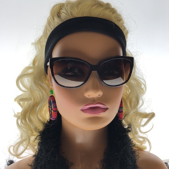 Oscar DeLa Renta Cat Eye Tortoise Shell Frame Gold Thin Arm Tan Tint - Picture 3 of 8